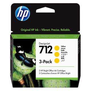 HP 712 純正インク シアン 3個パック 29mL |｜プリンターの消耗品は